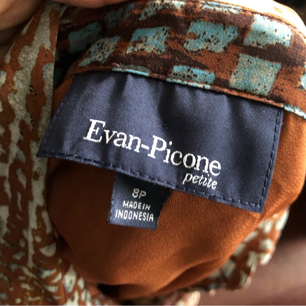 Evan picone Ruffle front sheer top - Picture 8 of 8